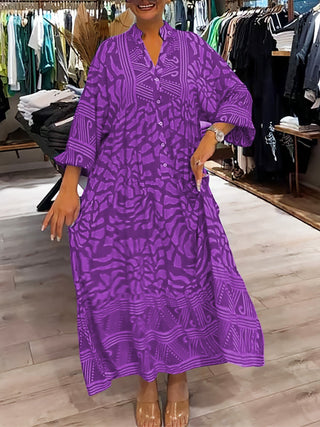Mira Printed V-Neck Dress