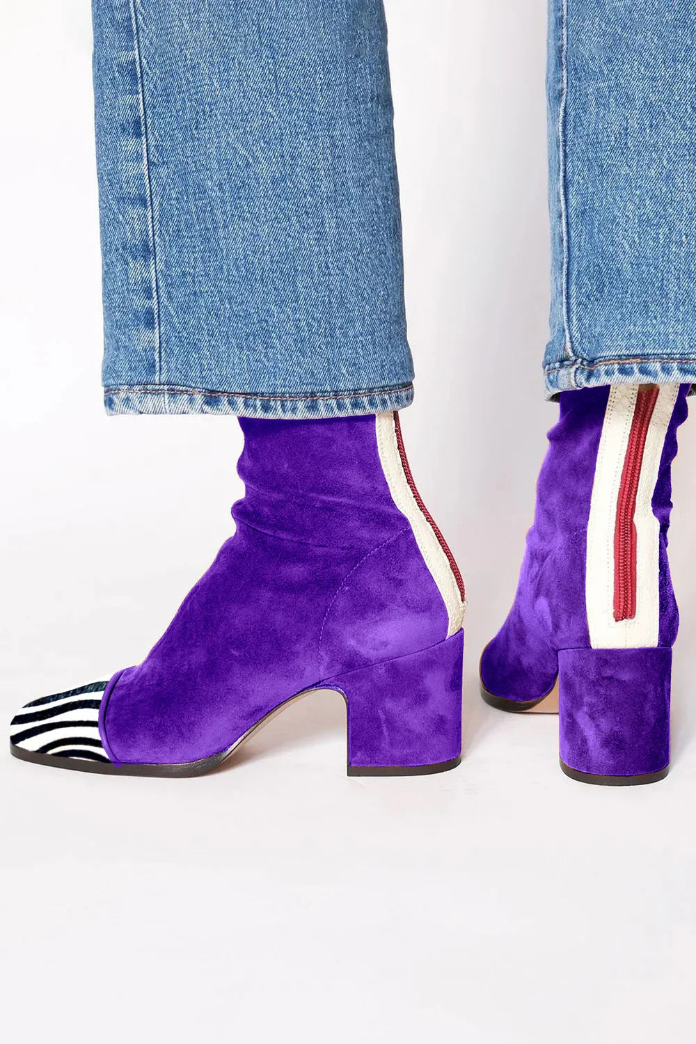 Beth Square Toe Block Heel Boots