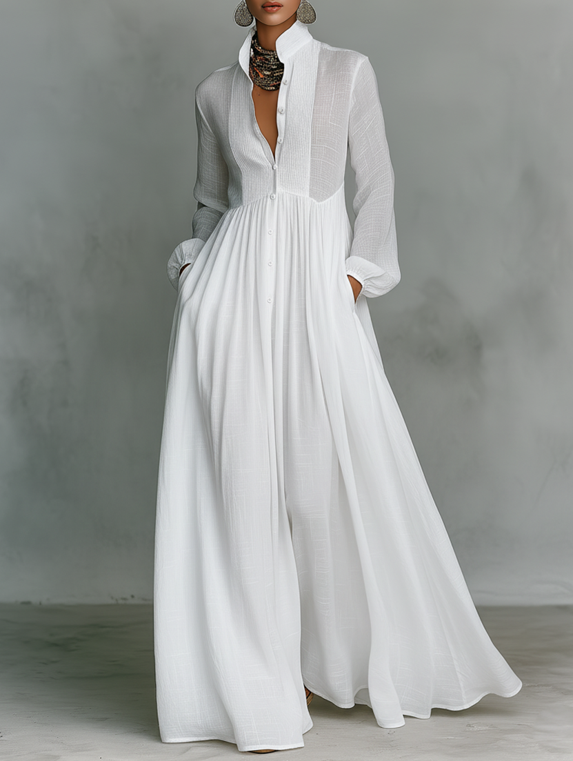 Robe longue patchwork minimaliste Elisa
