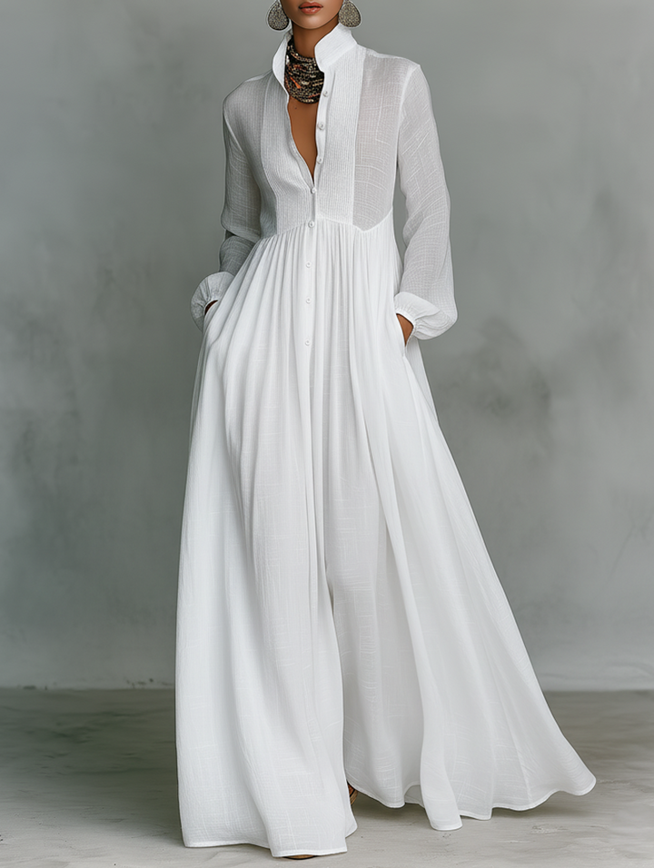 Robe longue patchwork minimaliste Elisa