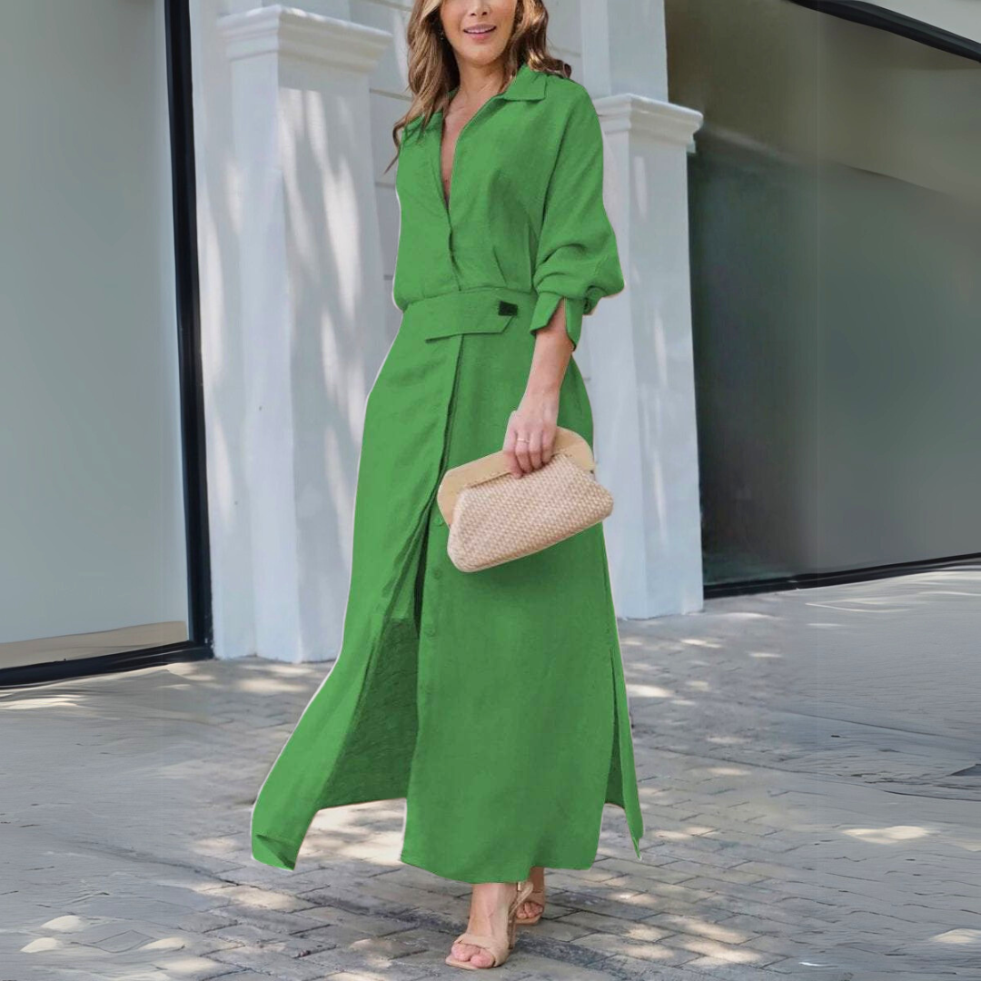 Jeanette V-Neck Maxi Dress