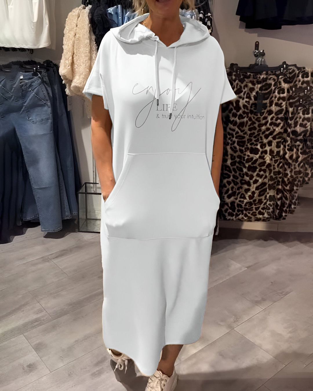 Saskia Casual Hooded Dress