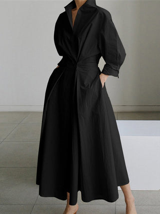 Clémence Button Midi Dress