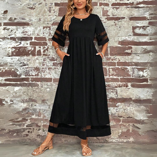 Nadia Sheer Panel Maxi Dress
