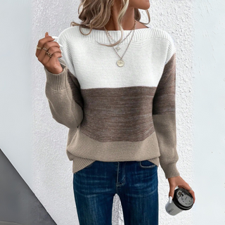 Clara Tricolor Patchwork Sweater