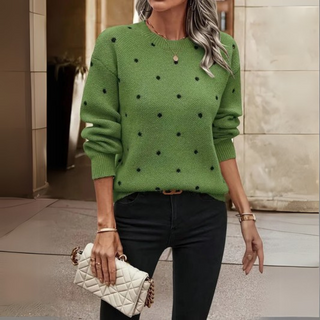 Ava Polka Dot Long Sleeve Sweater