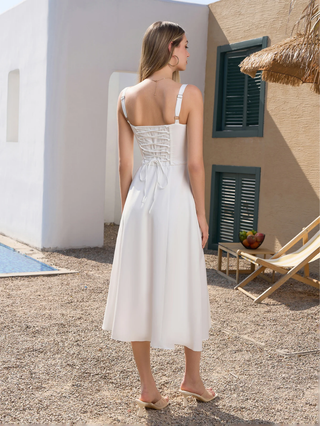 Claudia Ruched Slit Dress
