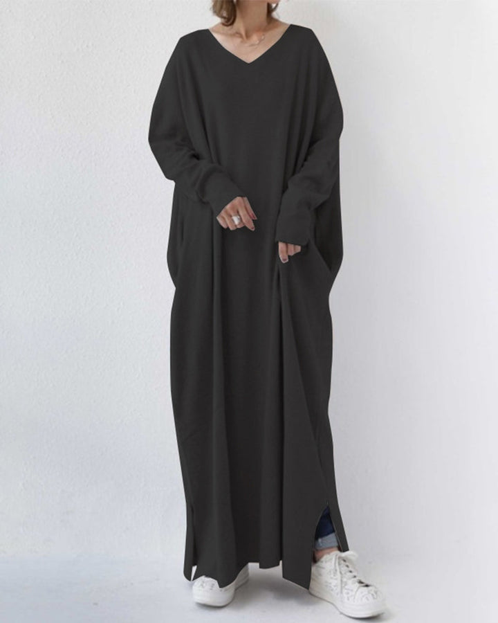 Laluna V-Neck Long Sleeve Dress