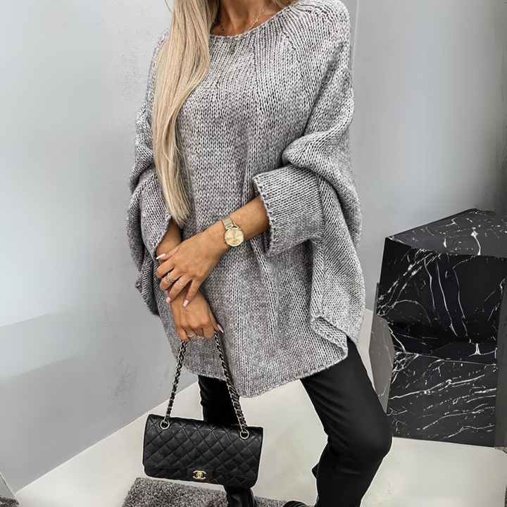 Isabelle Round Neck Braided Sweater