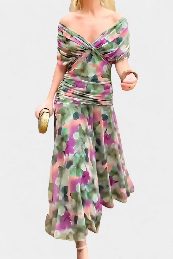 Magda Floral V-Neck Maxi Dress