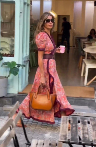 Armen Puff Sleeve Asymmetric Dress