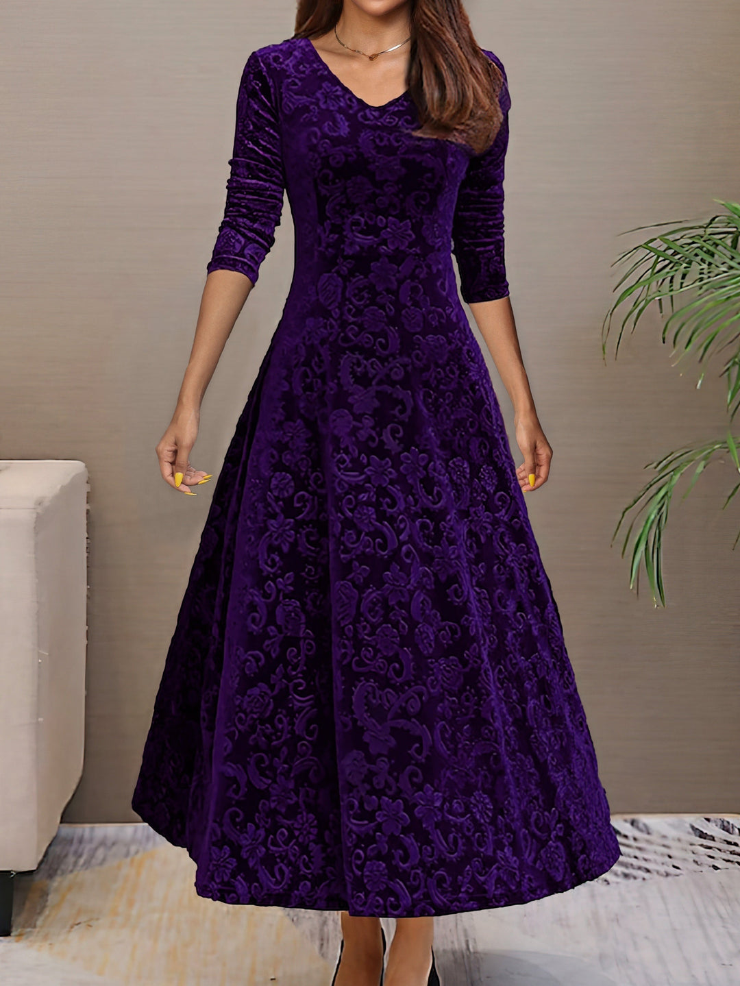 Denise V-Neck Party Dress
