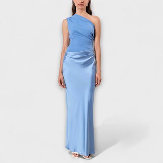 Amarilis One-Shoulder Pleated Maxi Dress