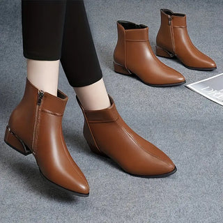 Zoe Metallic Detail Ankle Boots