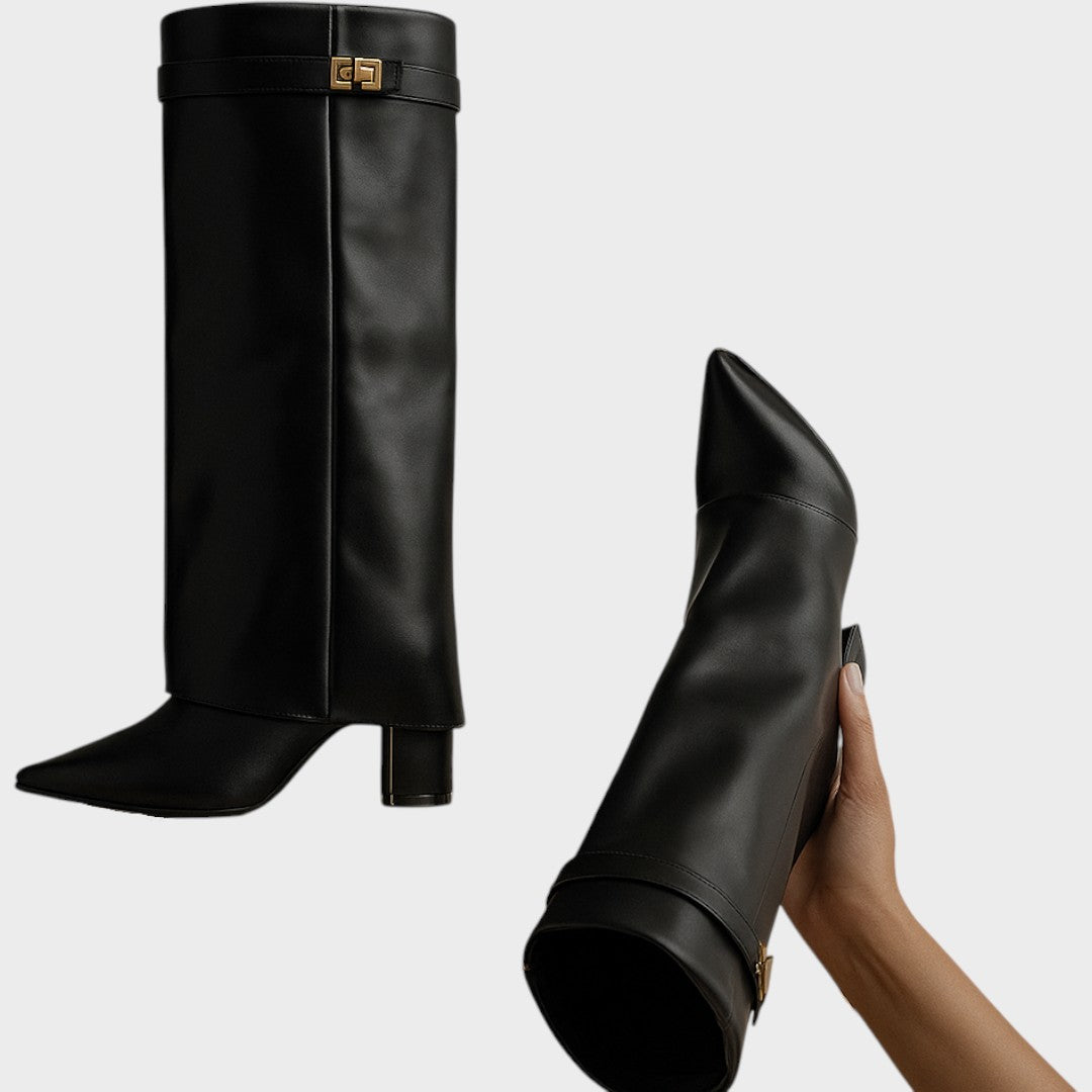 Suri Leather-Look Wide Shaft Boots