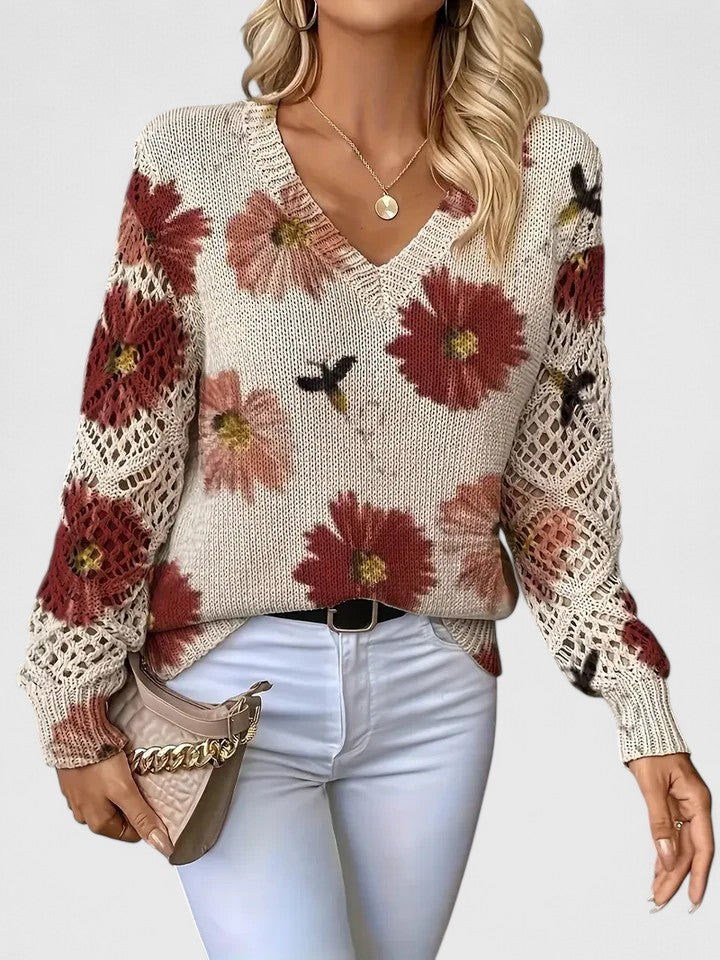 Aurelie Floral Print Sweater