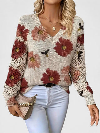 Aurelie Floral Print Sweater