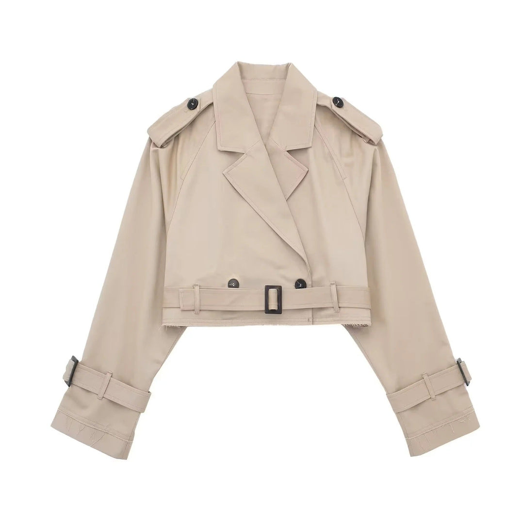 Geesje Cropped Trench Coat