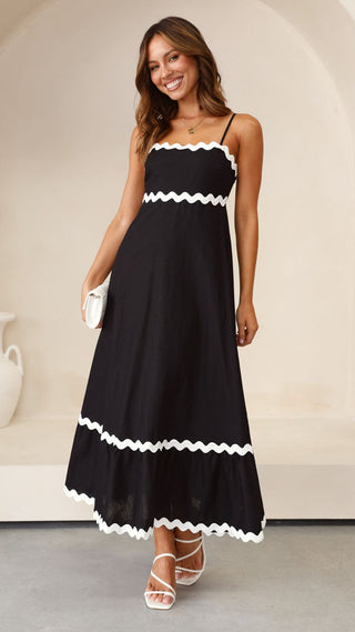 Robe longue Clara à fines bretelles
