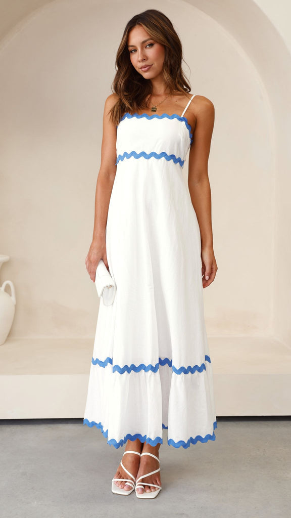 Robe longue Clara à fines bretelles