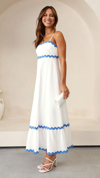 Robe longue Clara à fines bretelles