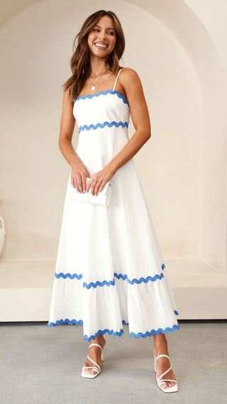 Robe longue Clara à fines bretelles
