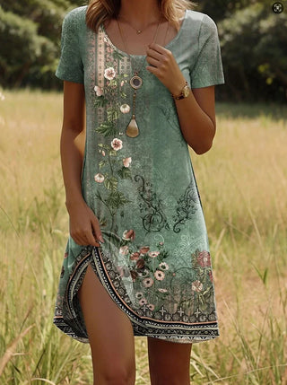 Lorena Fashion Print Mini Dress