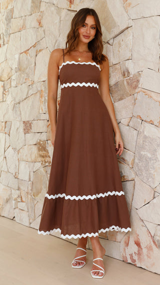 Robe longue Clara à fines bretelles