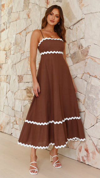 Robe longue Clara à fines bretelles