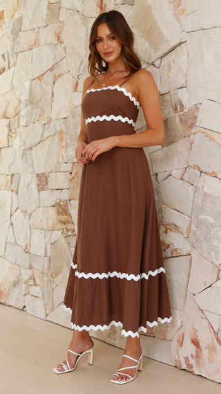 Robe longue Clara à fines bretelles