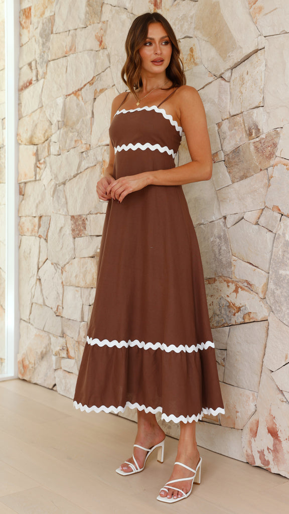 Robe longue Clara à fines bretelles