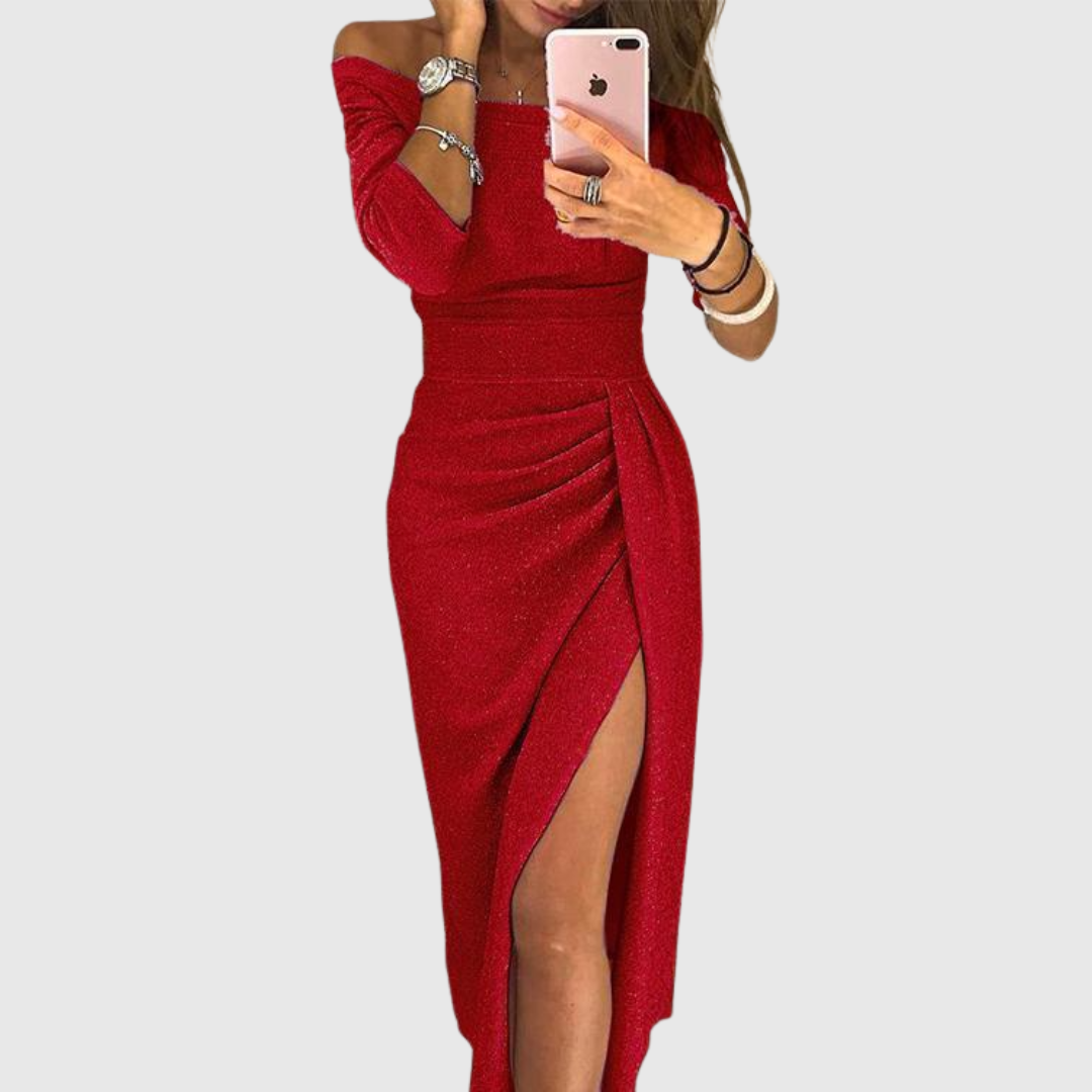 Isabeau Chic Halter Maxi Dress