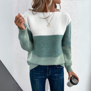Clara Tricolor Patchwork Sweater