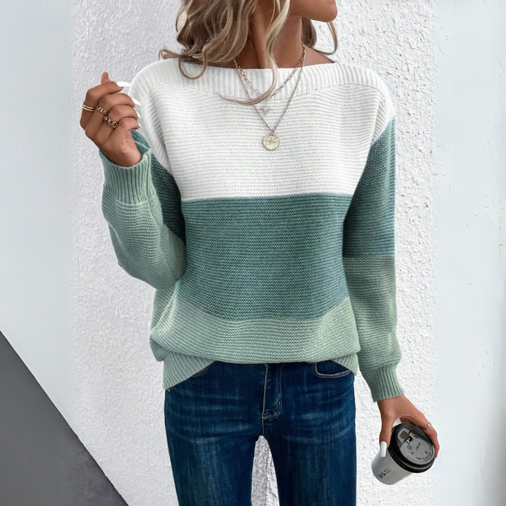 Clara Tricolor Patchwork Sweater