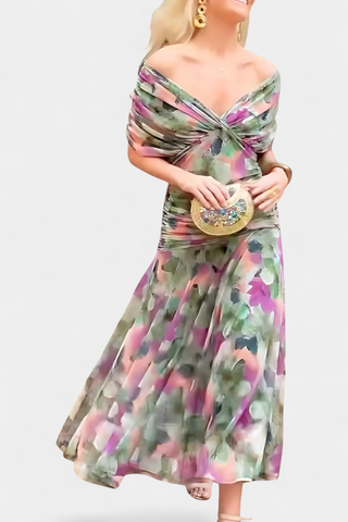 Magda Floral V-Neck Maxi Dress