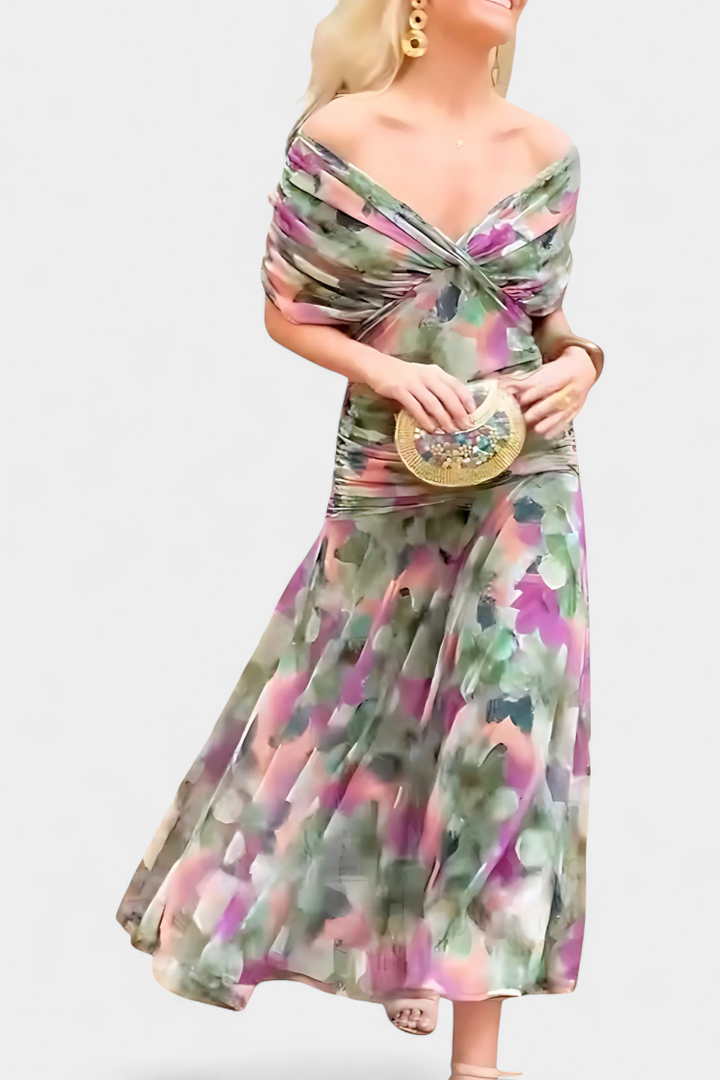 Magda Floral V-Neck Maxi Dress