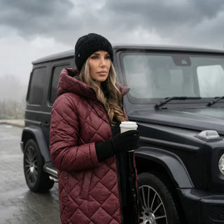 Claire Quilted Hooded Long Coat