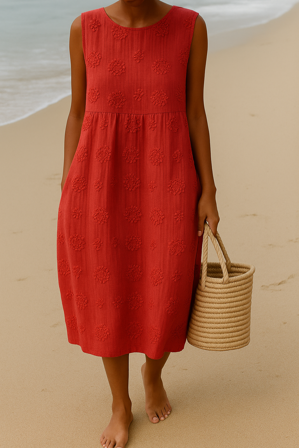 Robe brodée "Élégance naturelle" Eloisa