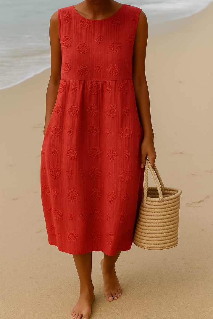 Robe brodée "Élégance naturelle" Eloisa