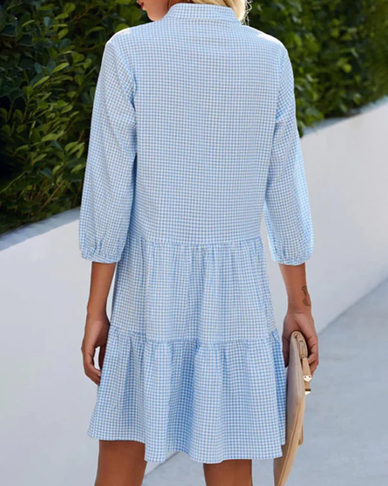 Blue Elegance Summer Dress