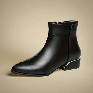 Zoe Metallic Detail Ankle Boots