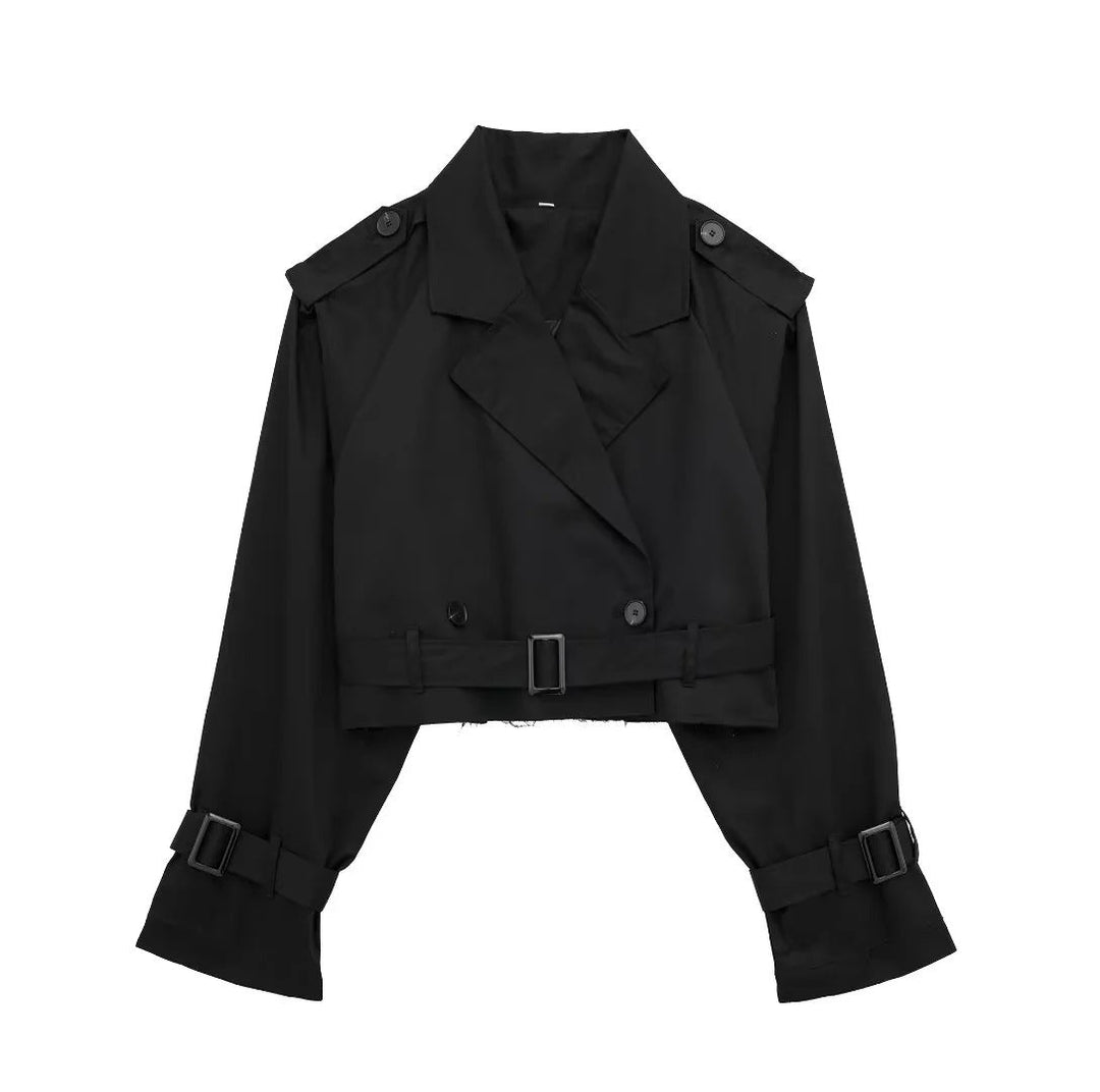 Geesje Cropped Trench Coat
