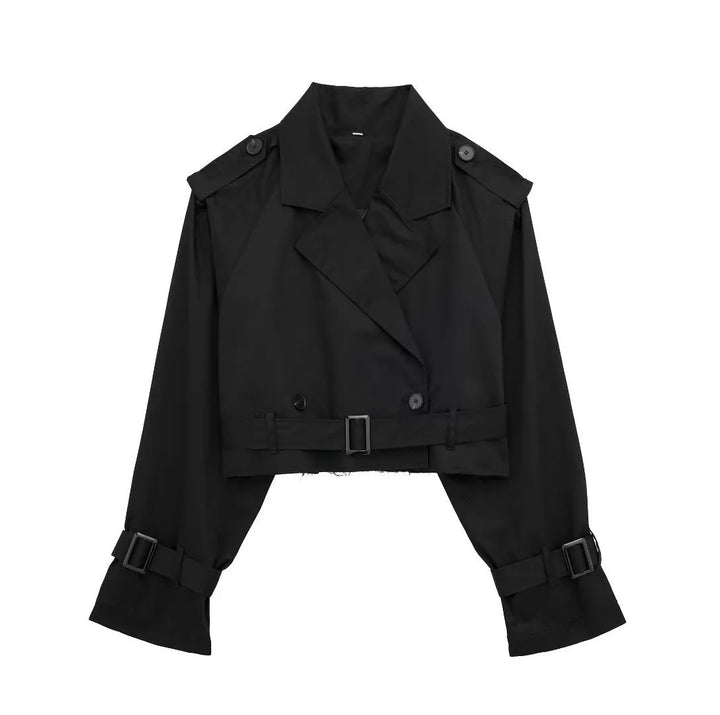 Geesje Cropped Trench Coat