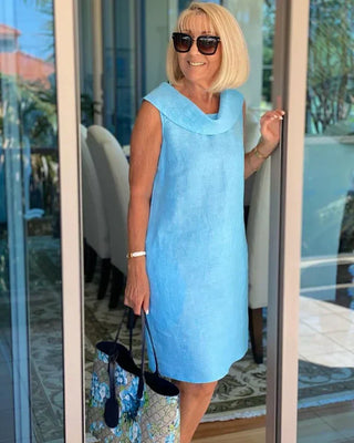 Perla Sheath Round Neck Dress