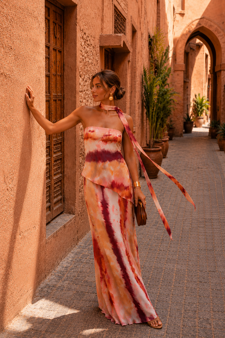 Robe bustier Aitana avec écharpe