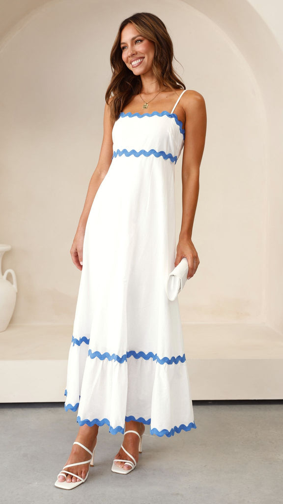 Robe longue Clara à fines bretelles