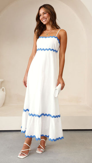 Robe longue Clara à fines bretelles