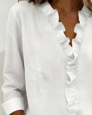 Indie Ruffled V-Neck Blouse