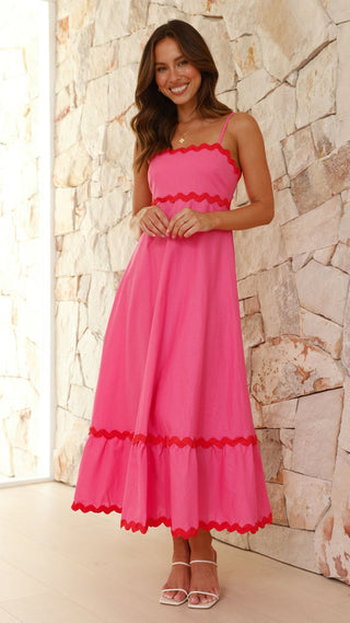 Robe longue Clara à fines bretelles