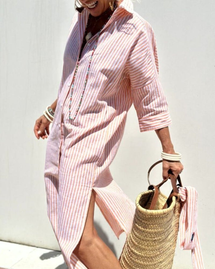 Colen Classic Striped Shirt Dress
